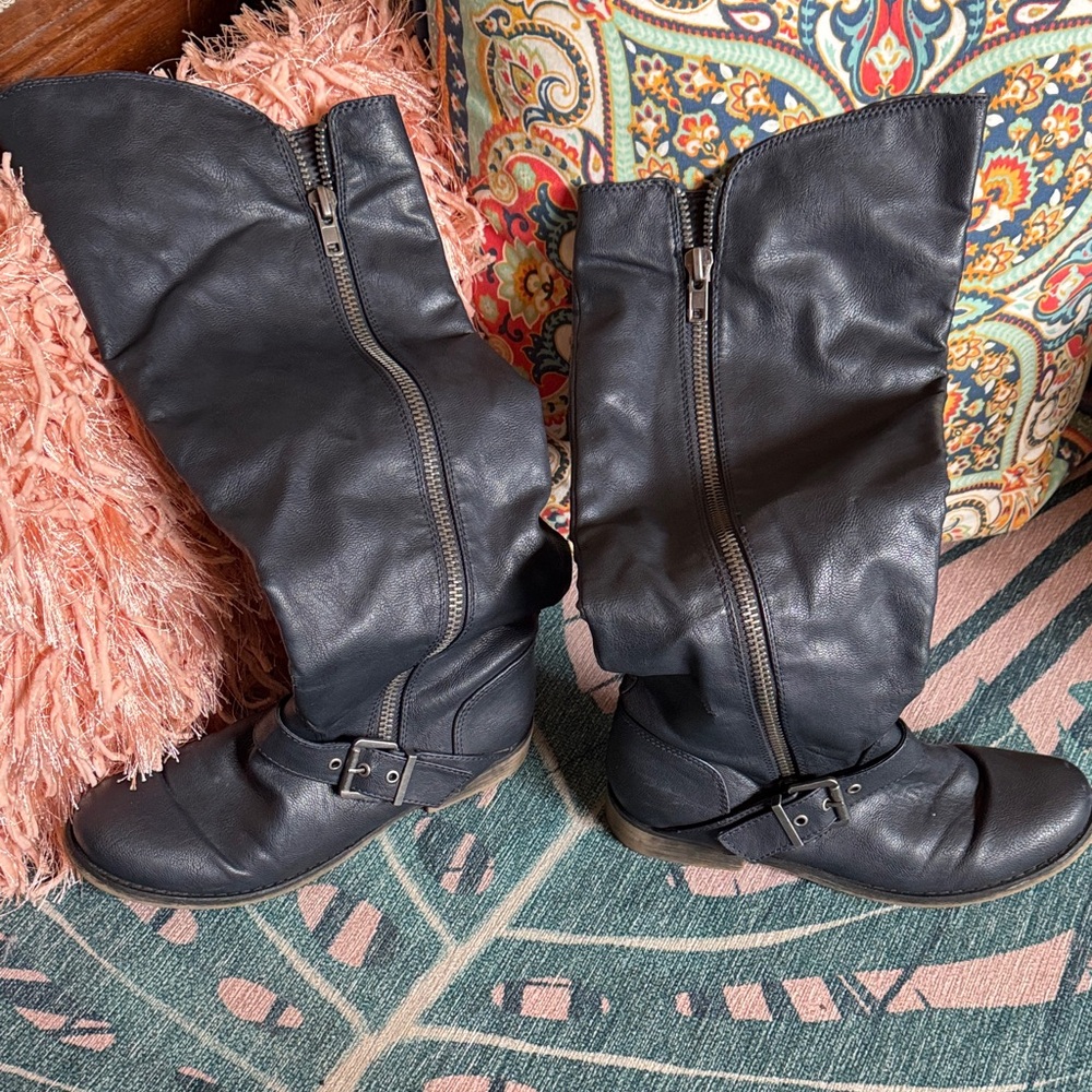 Carlos by Carlos Santana Black Over the Knee Boots